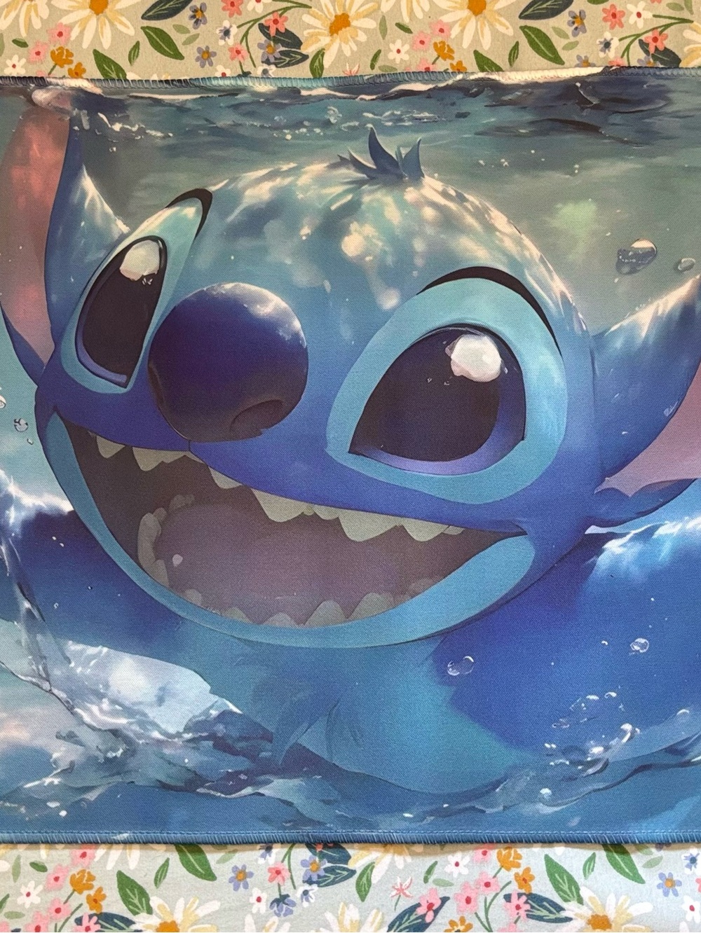 Stitch desk mouse and keyboard pad.